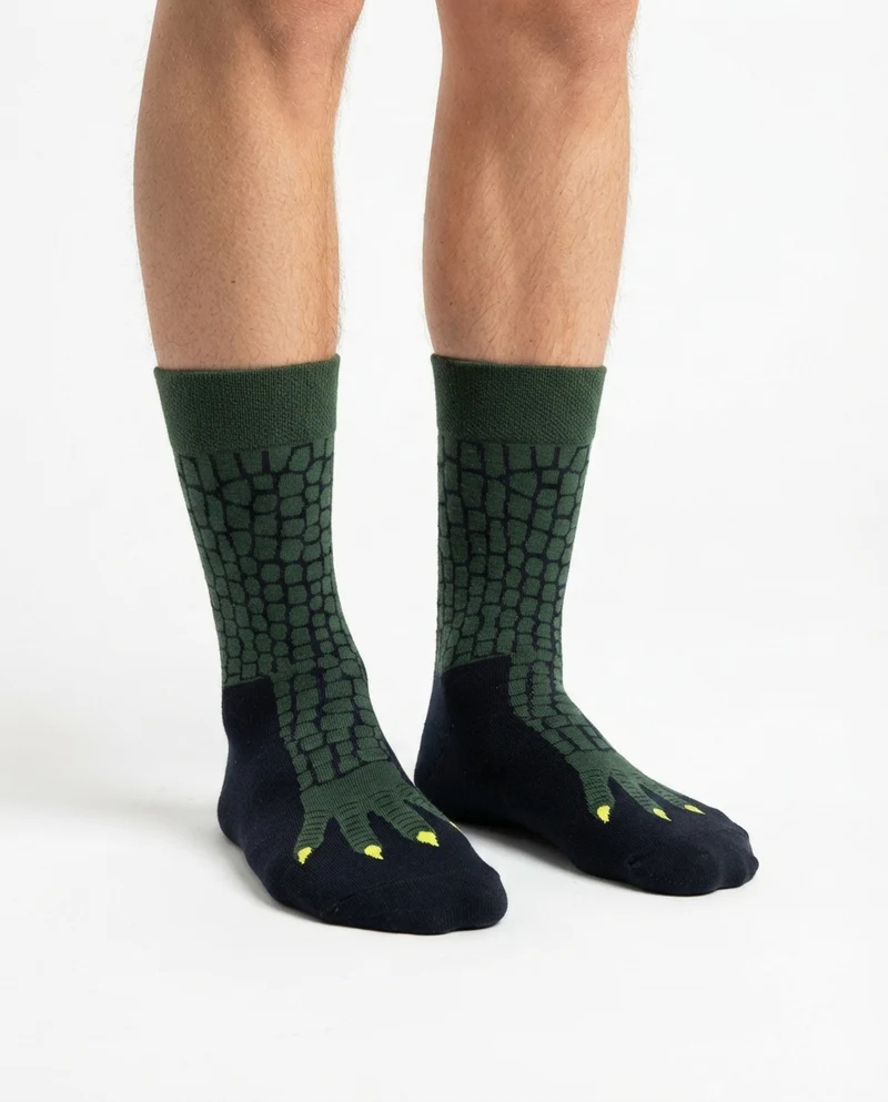 Crocodile Leg Socks Wild Safari Style