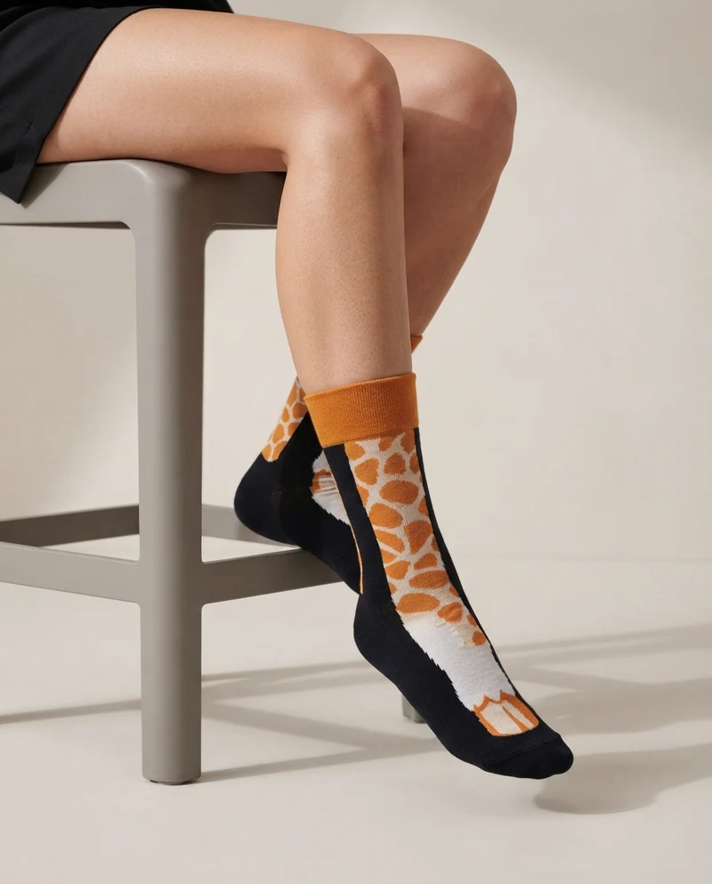 Giraffe Leg Socks Safari Inspired Design