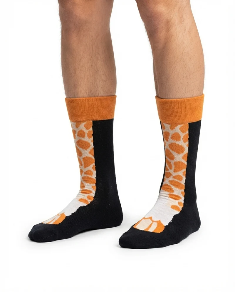 Giraffe Leg Socks Safari Inspired Design