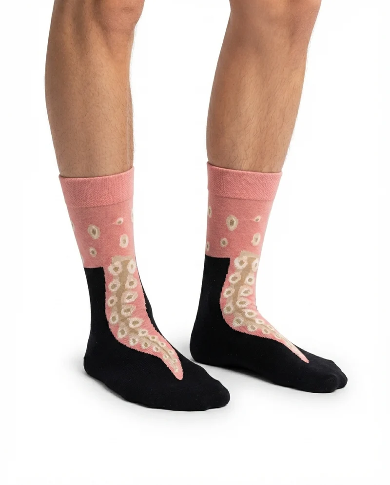 Octopus Leg Socks Ocean Theme Design