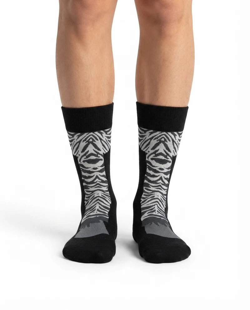 Zebra Leg Socks Stripe Safari Style