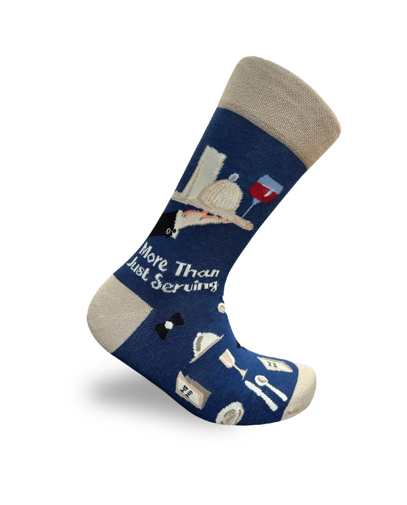 Waiter Socks Hospitality Theme
