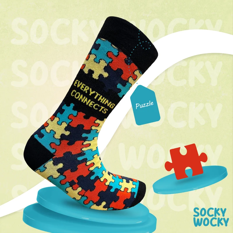 Puzzle Socks Creative Game Pattern