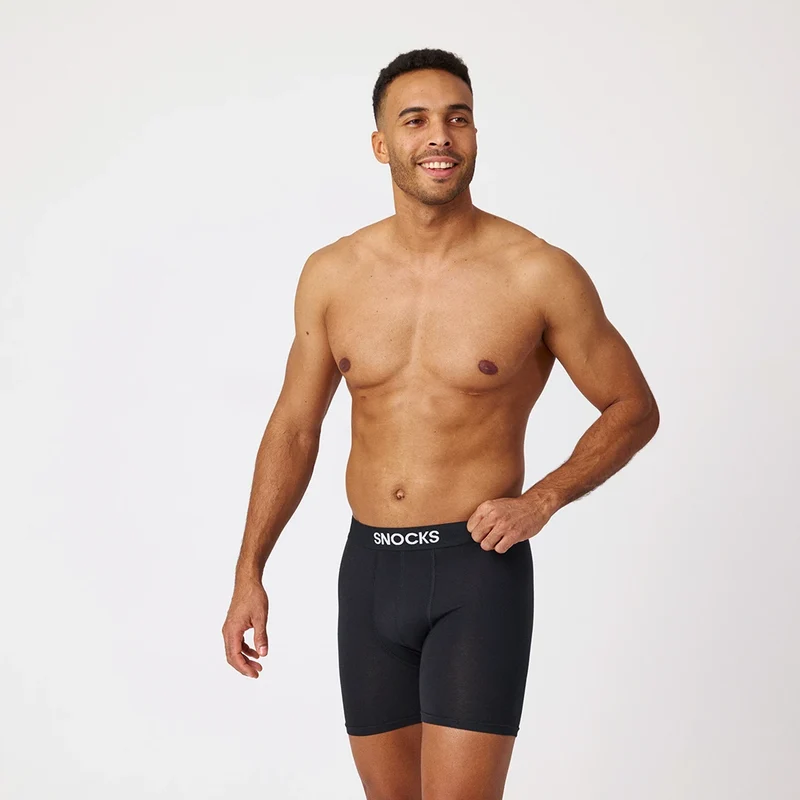 Lange Boxershorts | Schwarz