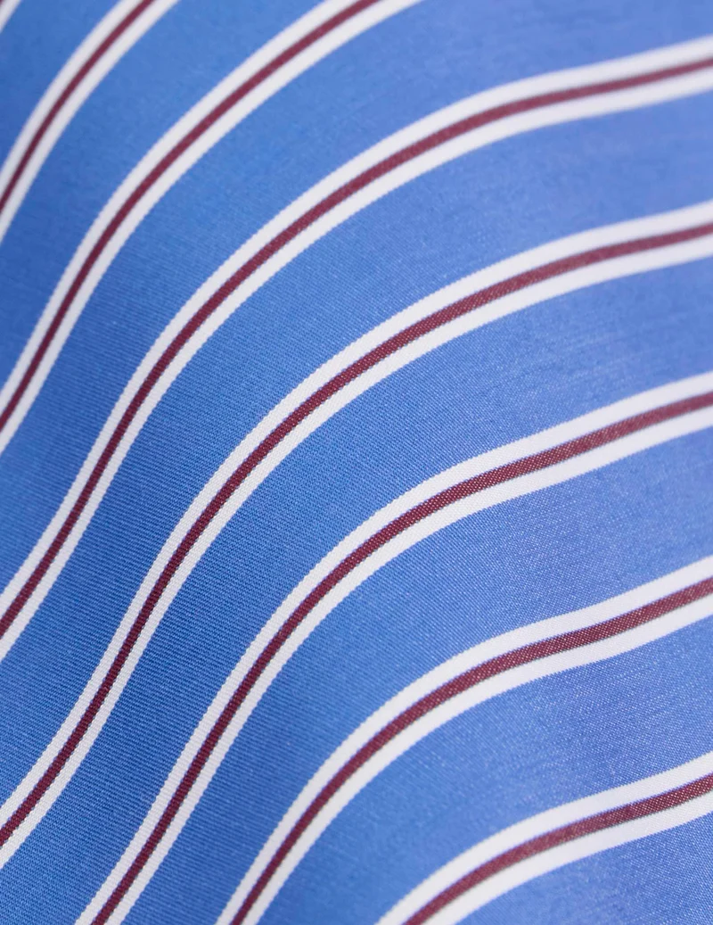 Chemise classique rayée bleue