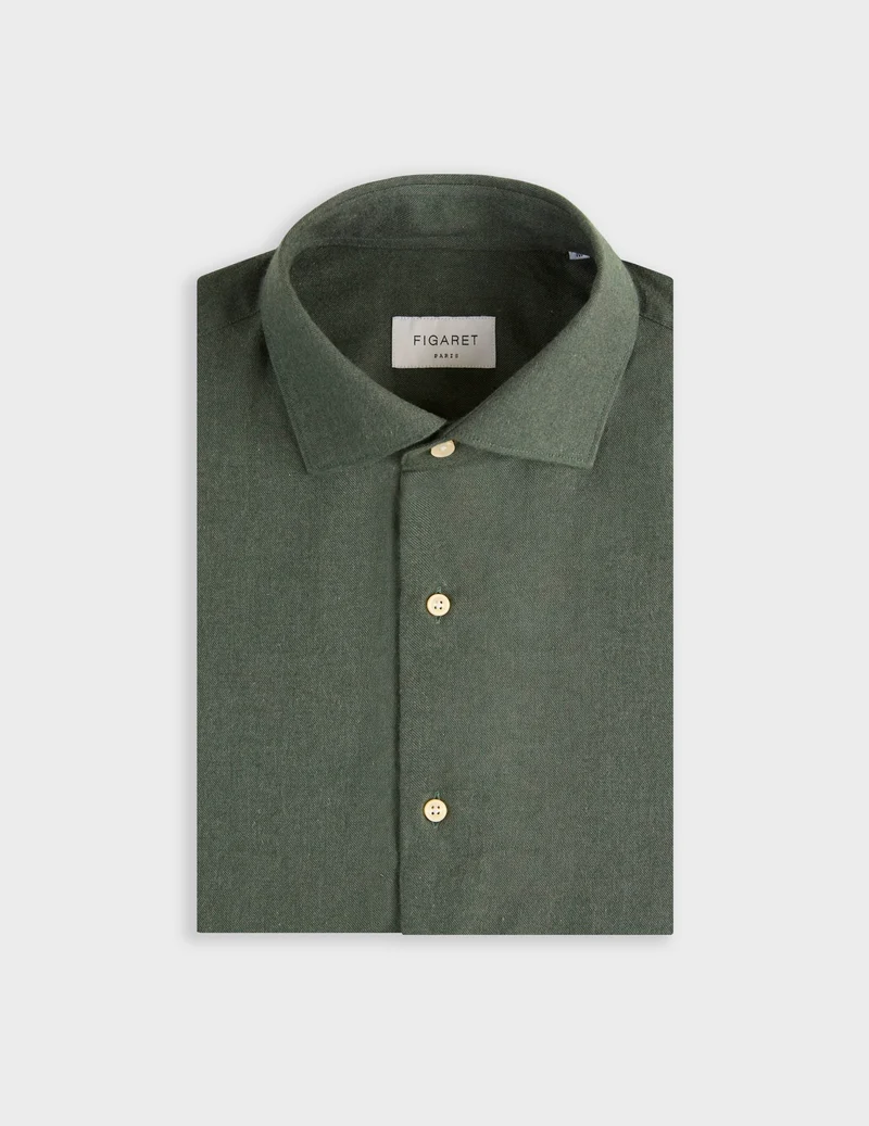 Chemise Aristote en flanelle verte