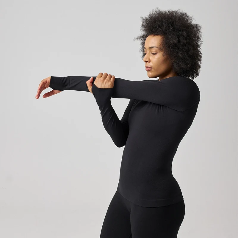 Sportshirt langarm Damen | Pastellgrün