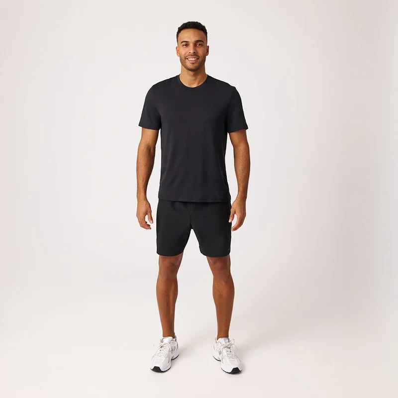 Trainingsshirt Allover Mesh Herren | Schwarz