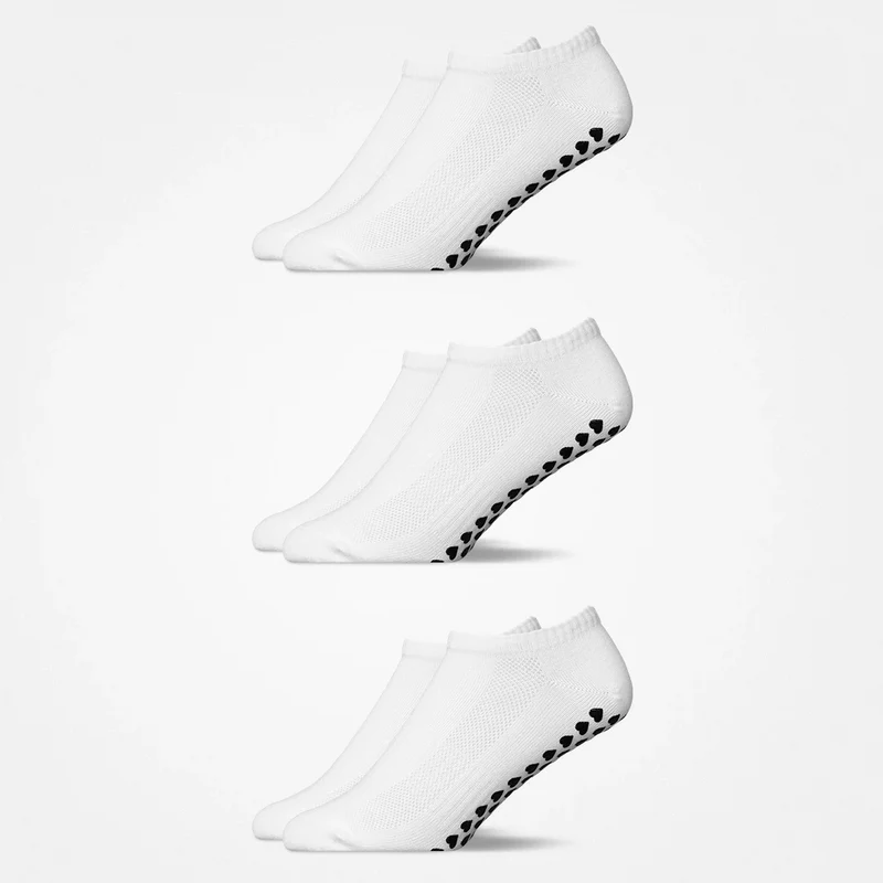 Pilates Socken knöchellang | Weiß