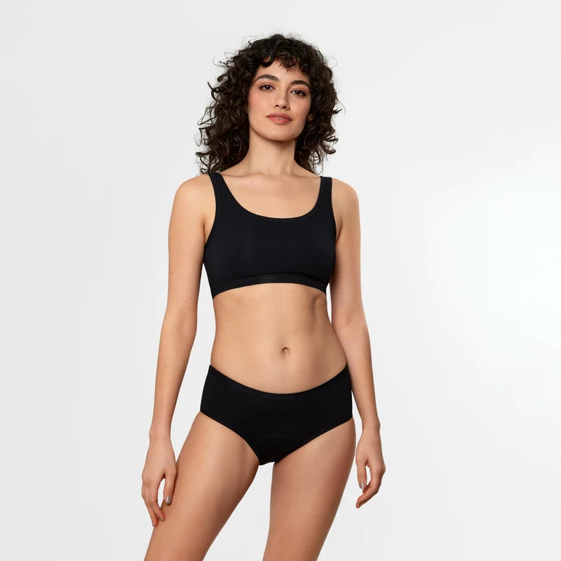 SNOCKS x femtis Period Panty - LENE Hipster Super | Schwarz