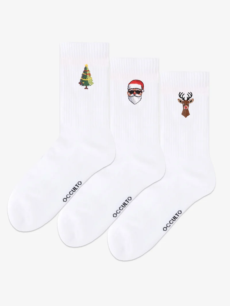 Claus - Tennissocken mit Weihnachtsmotiv