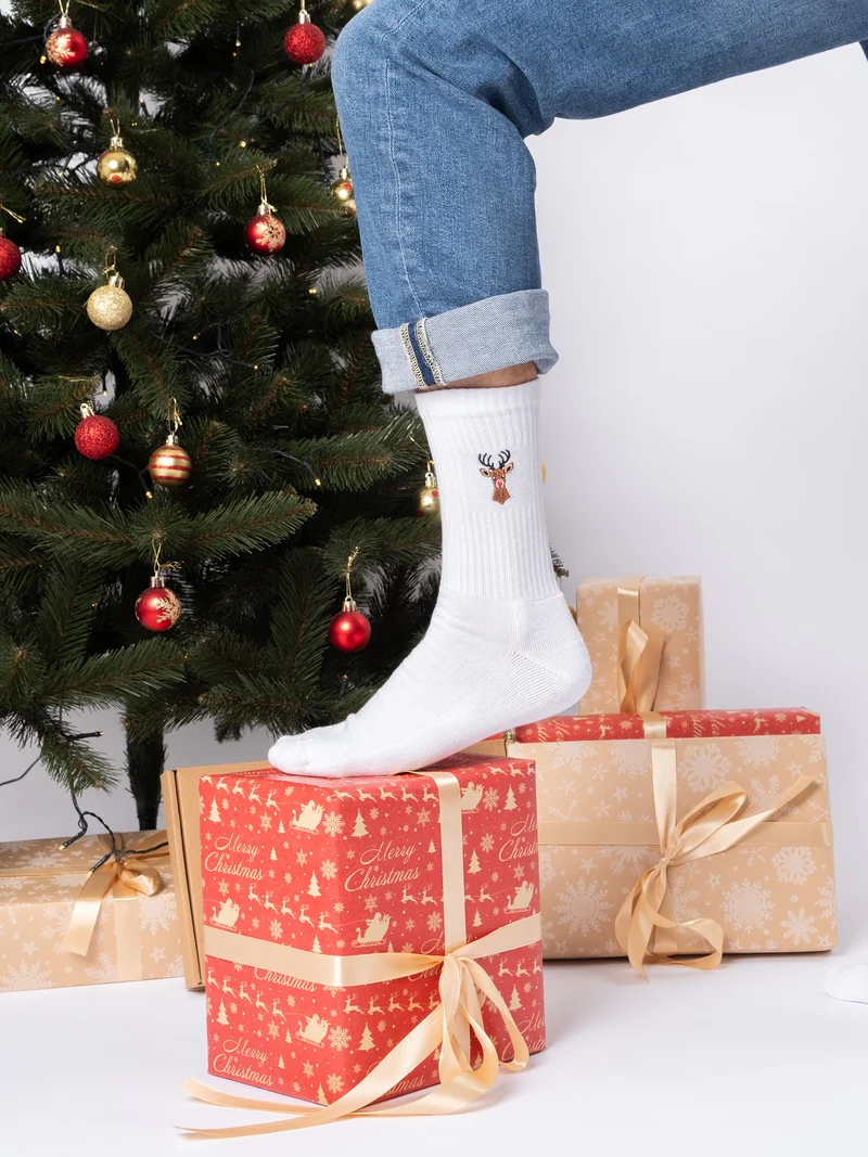 Claus - Tennissocken mit Weihnachtsmotiv