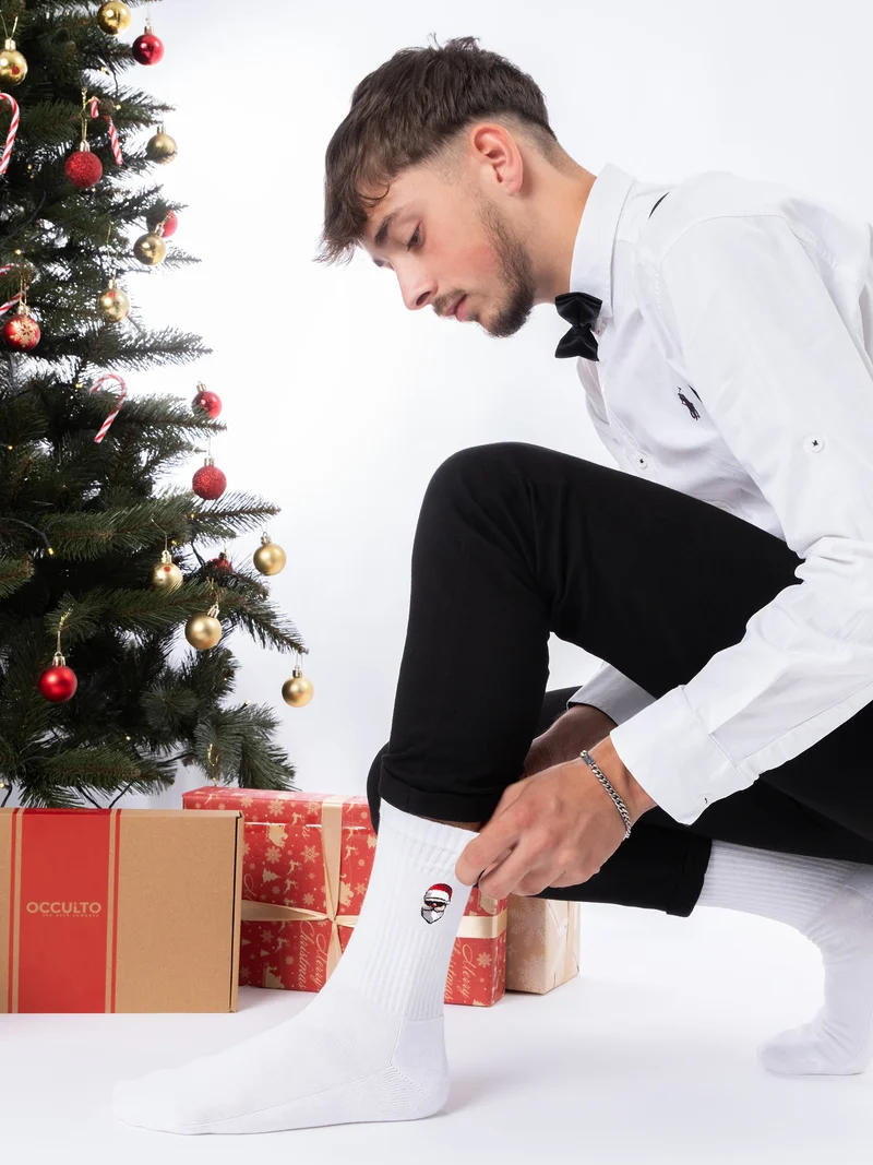 Claus - Tennissocken mit Weihnachtsmotiv