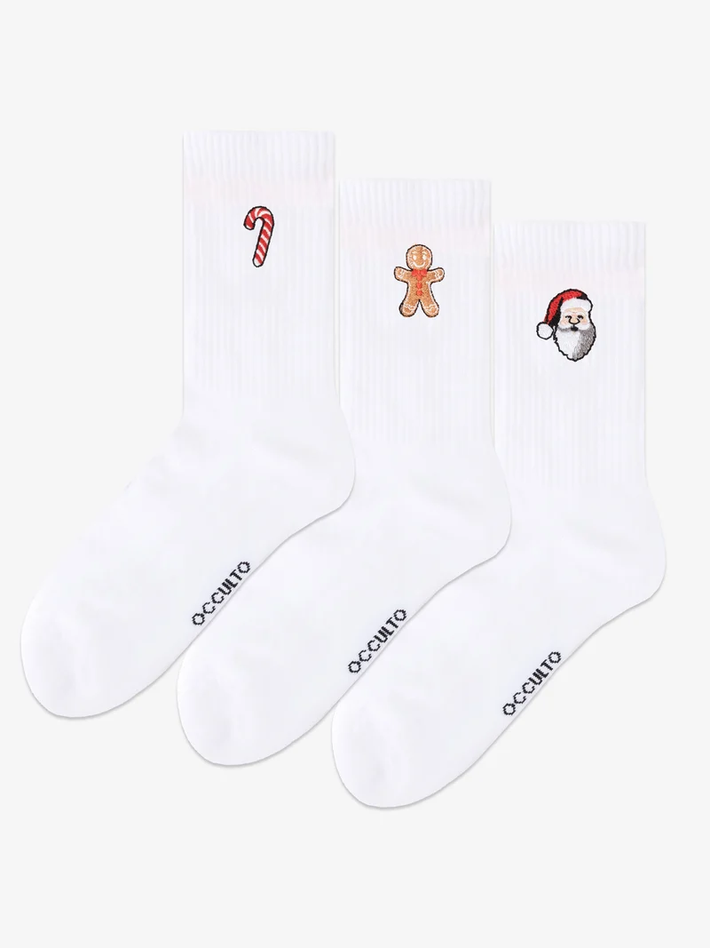 Claus - Tennissocken mit Weihnachtsmotiv