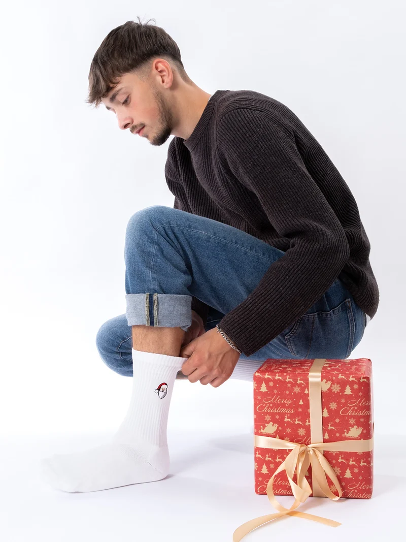 Claus - Tennissocken mit Weihnachtsmotiv