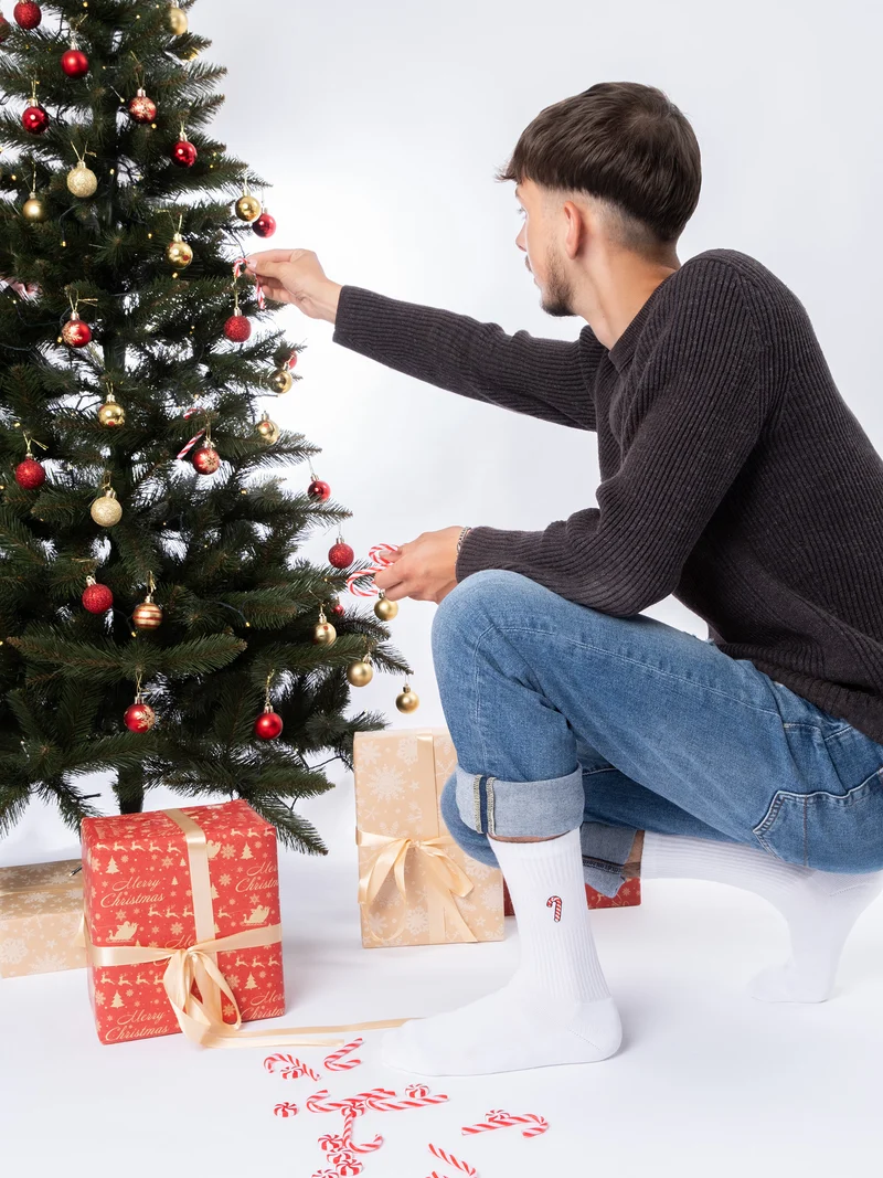 Claus - Tennissocken mit Weihnachtsmotiv