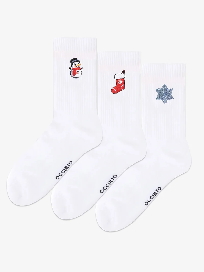 Claus - Tennissocken mit Weihnachtsmotiv