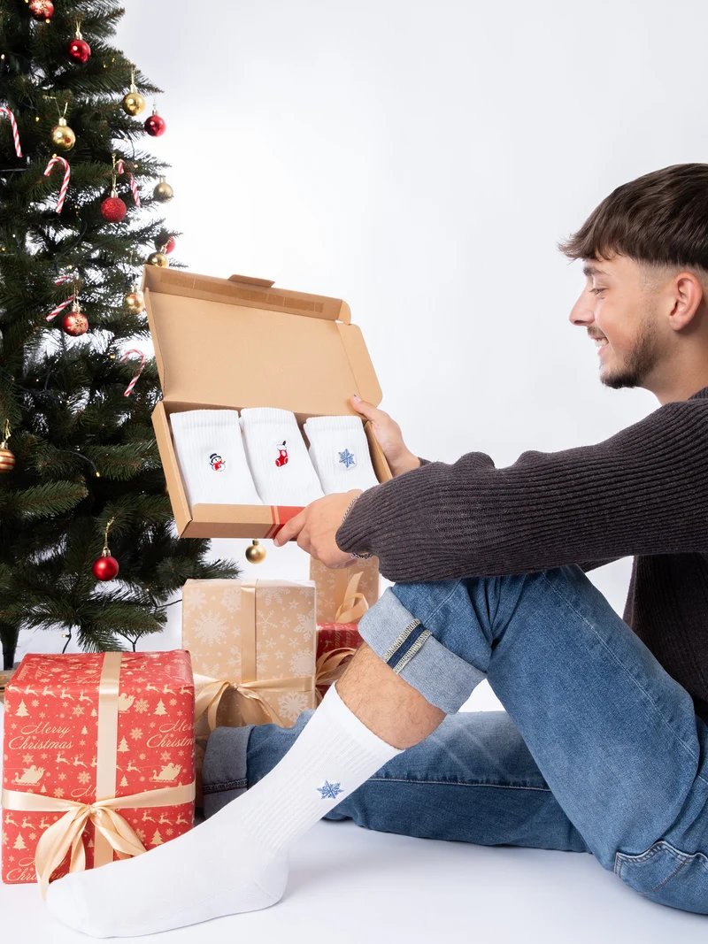 Claus - Tennissocken mit Weihnachtsmotiv