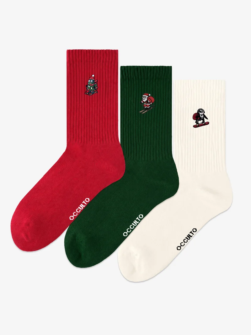 Claus - Tennissocken mit Weihnachtsmotiv