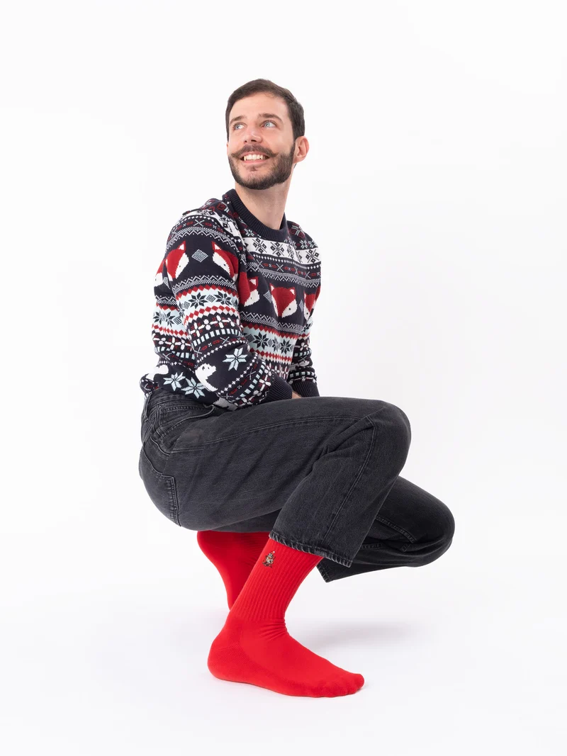 Claus - Tennissocken mit Weihnachtsmotiv