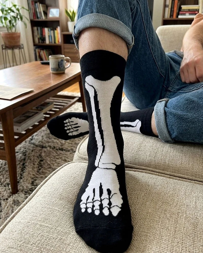 Skeleton Leg Socks Halloween Edition