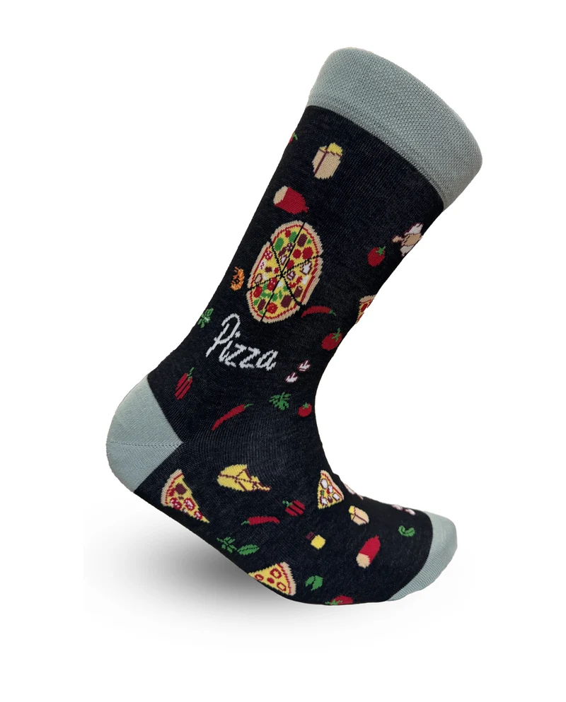Pizza Black Socks