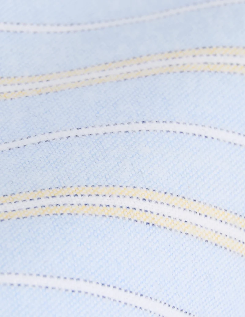 Chemise Gabriel bleue rayée jaune