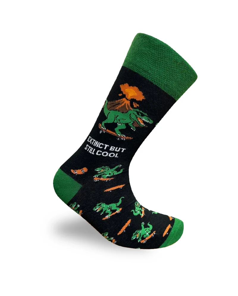 Extinct But Still Cool Socks Dinosaur Theme