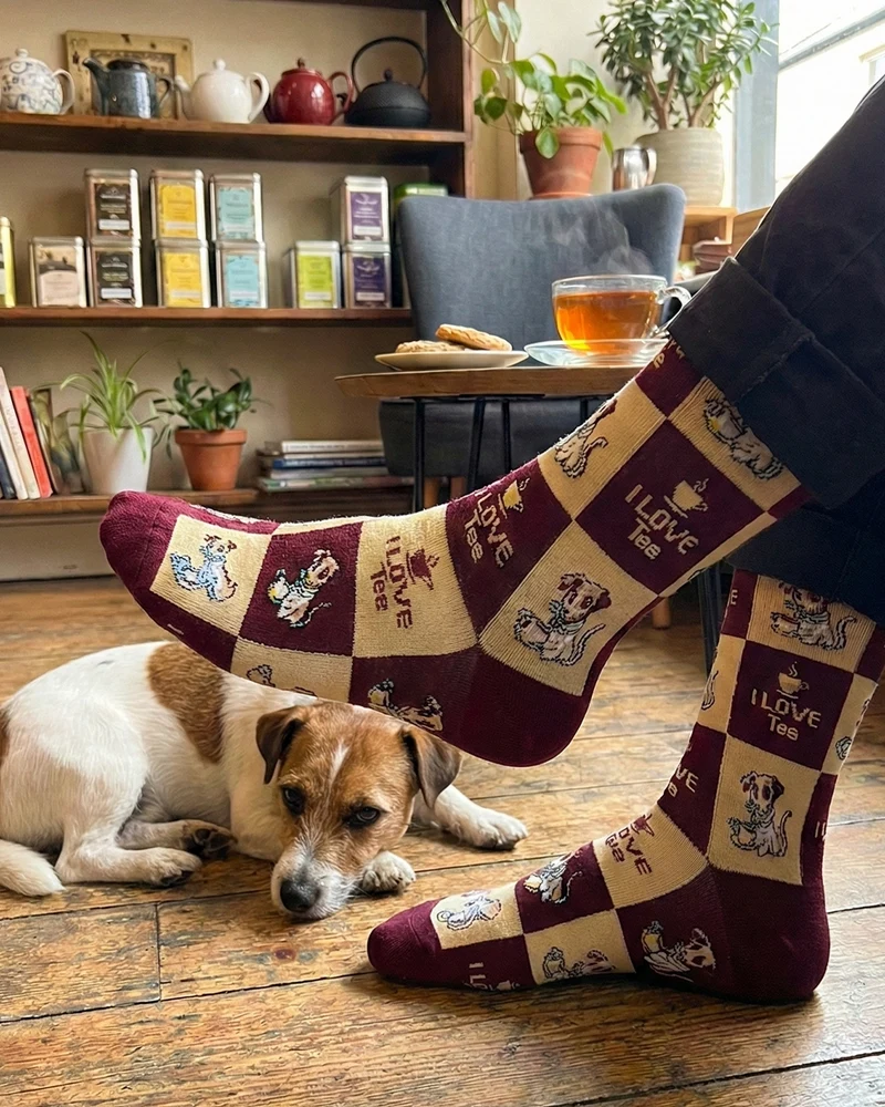I Love Tee & Jack Russell Socks Dog Lover Design