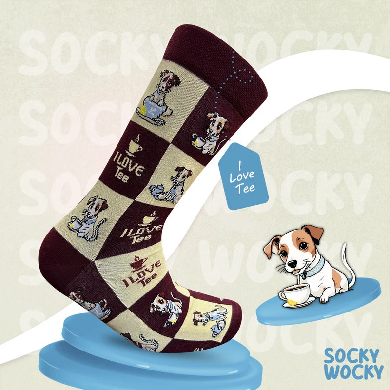 I Love Tee & Jack Russell Socks Dog Lover Design