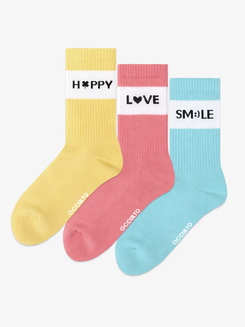 Elly - Bunte Motiv Tennissocken
