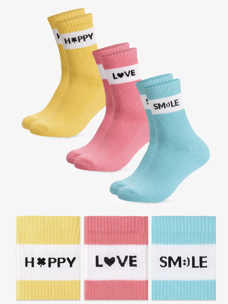 Elly - Bunte Motiv Tennissocken