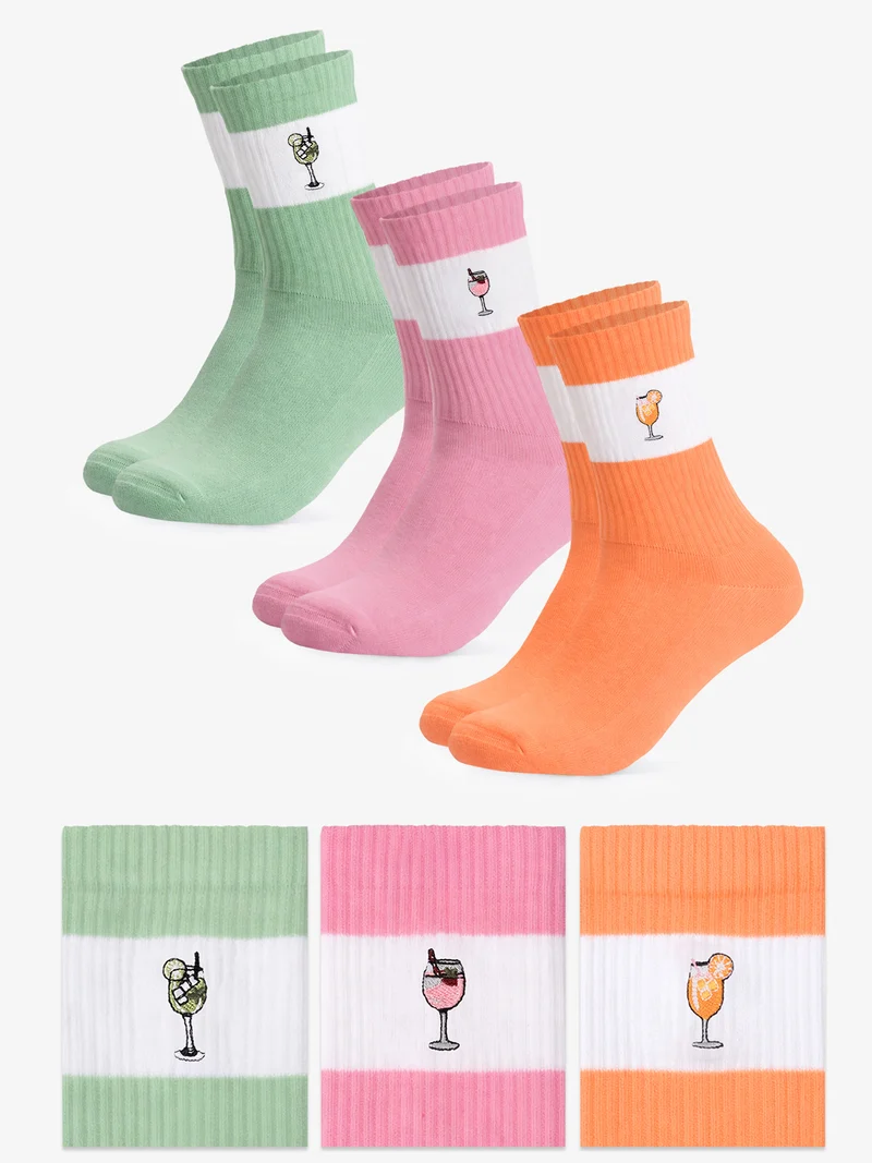 Elly - Bunte Motiv Tennissocken
