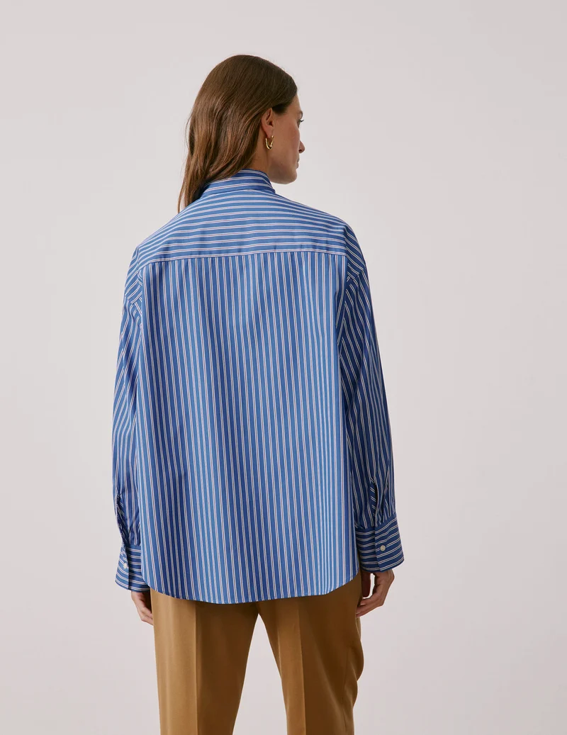 Chemise Margaux rayée bleue