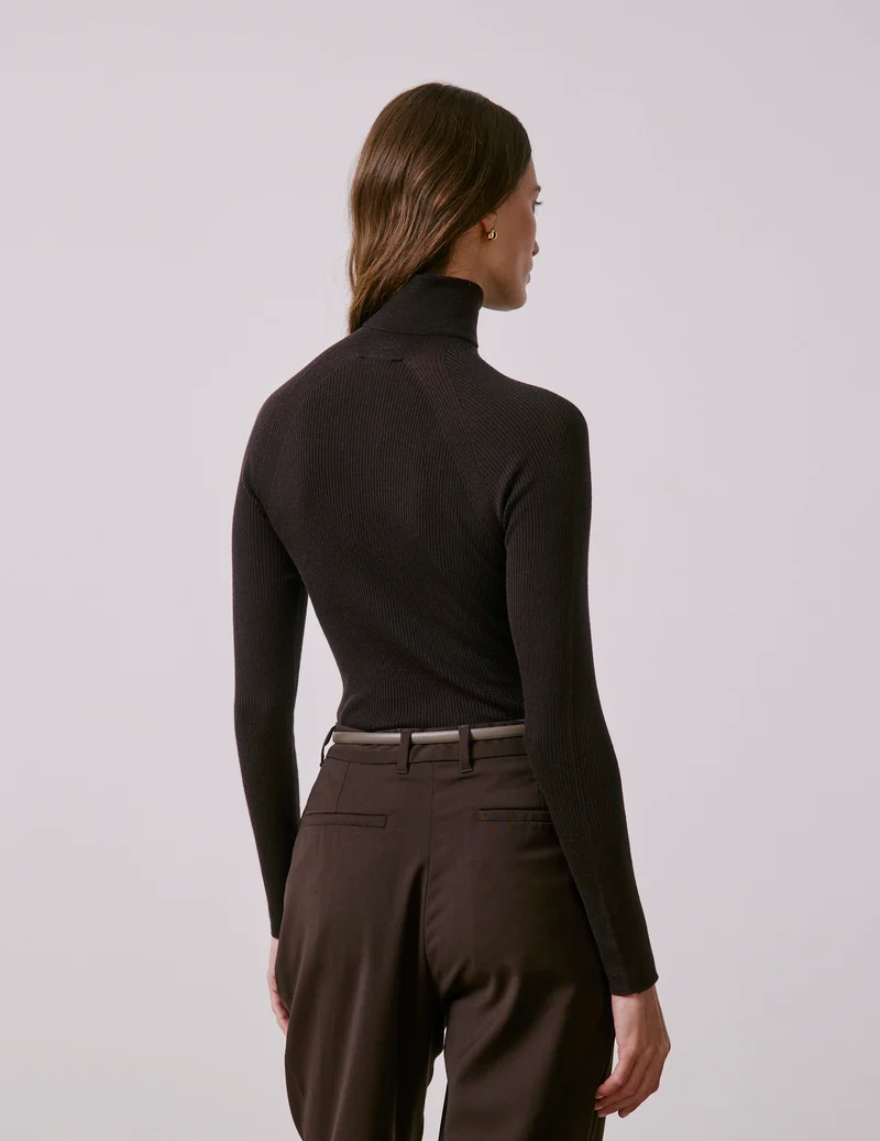 Pull Masha en laine mérinos marron