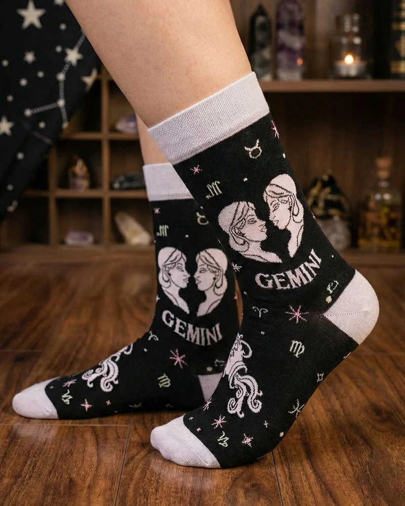 Gemini Socks Dual Nature Horoscope Edition