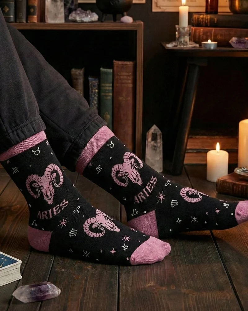 Aries Socks Fire Energy Horoscope Collection