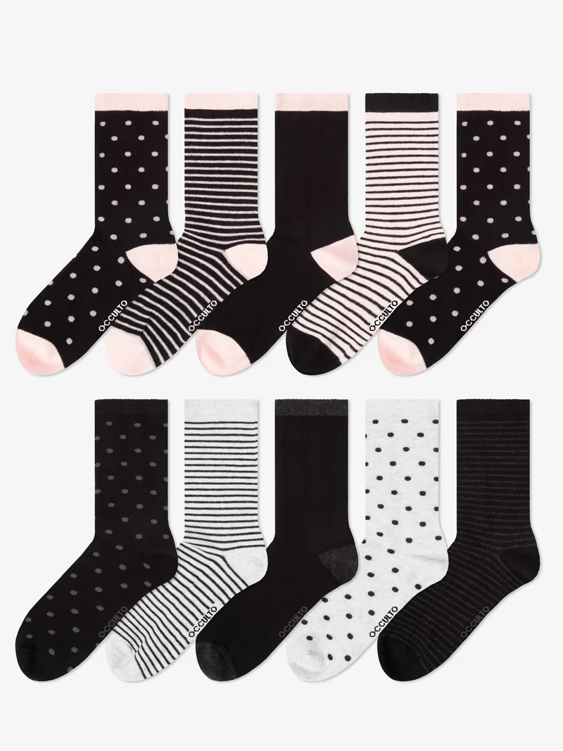 Michaela - Baumwollsocken mit Muster Damen