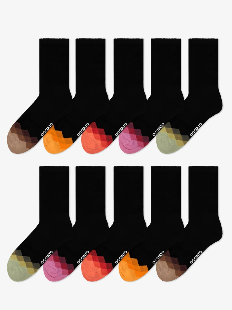 Evelin - Baumwollsocken mit Farbakzente Damen
