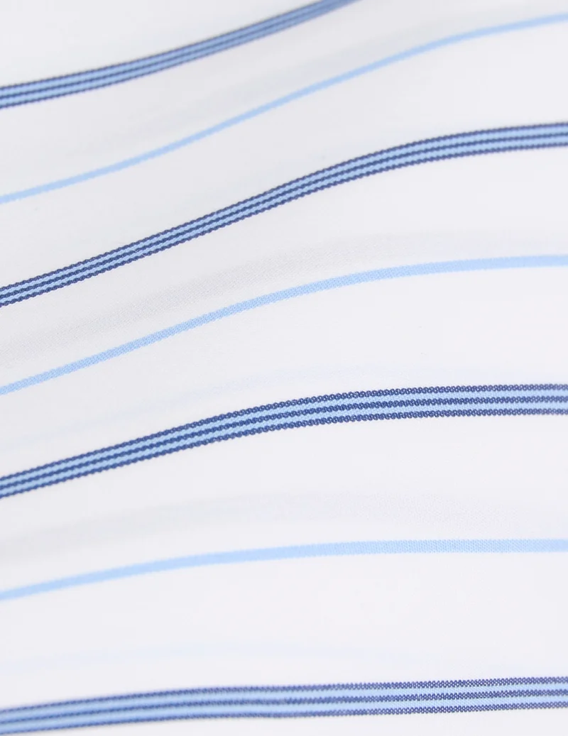 Chemise classique rayée bleue