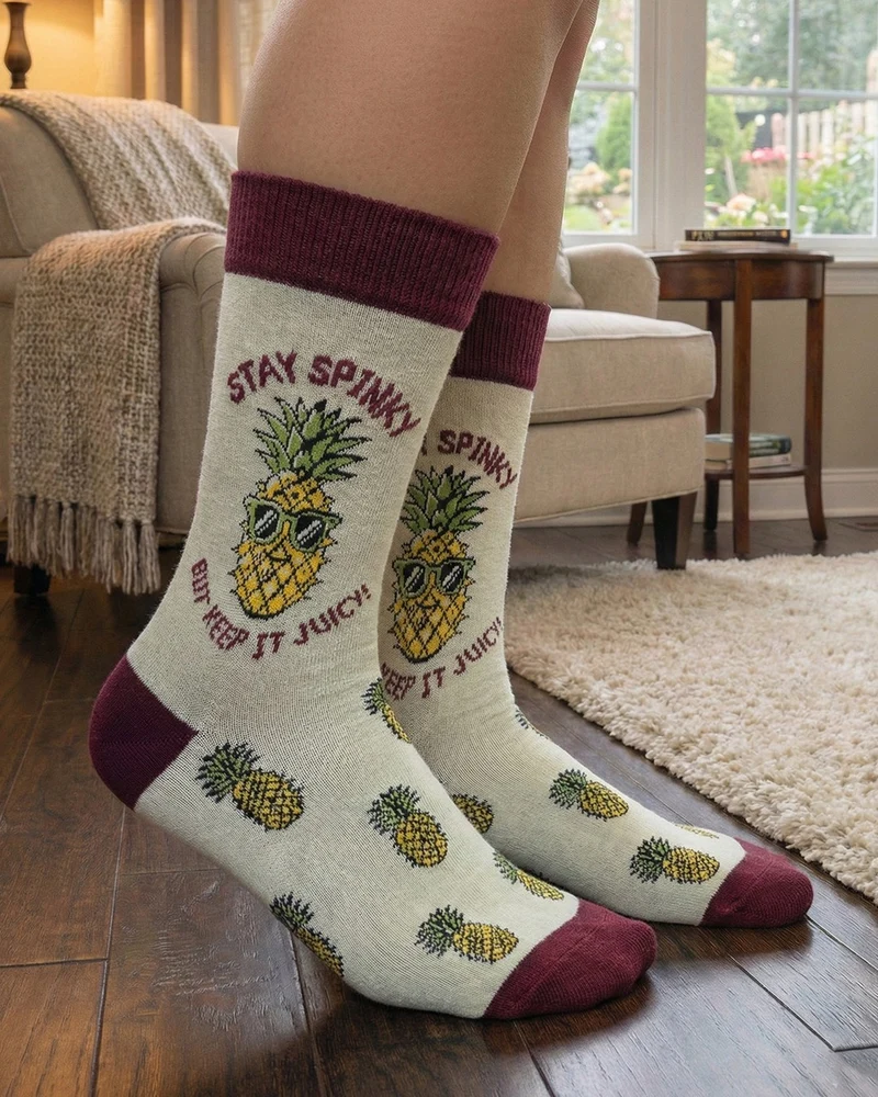 Stay Spinky Socks Quirky Fun Expression