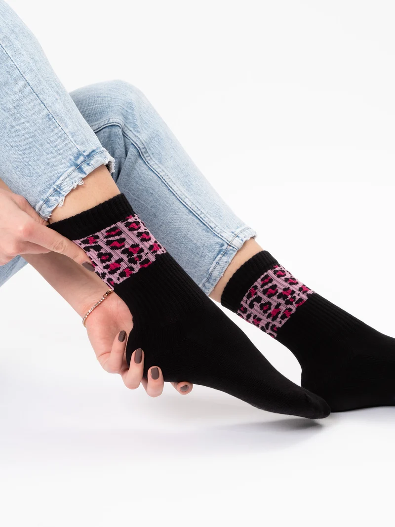 Nala - Tennissocken mit Leopardenmuster Damen
