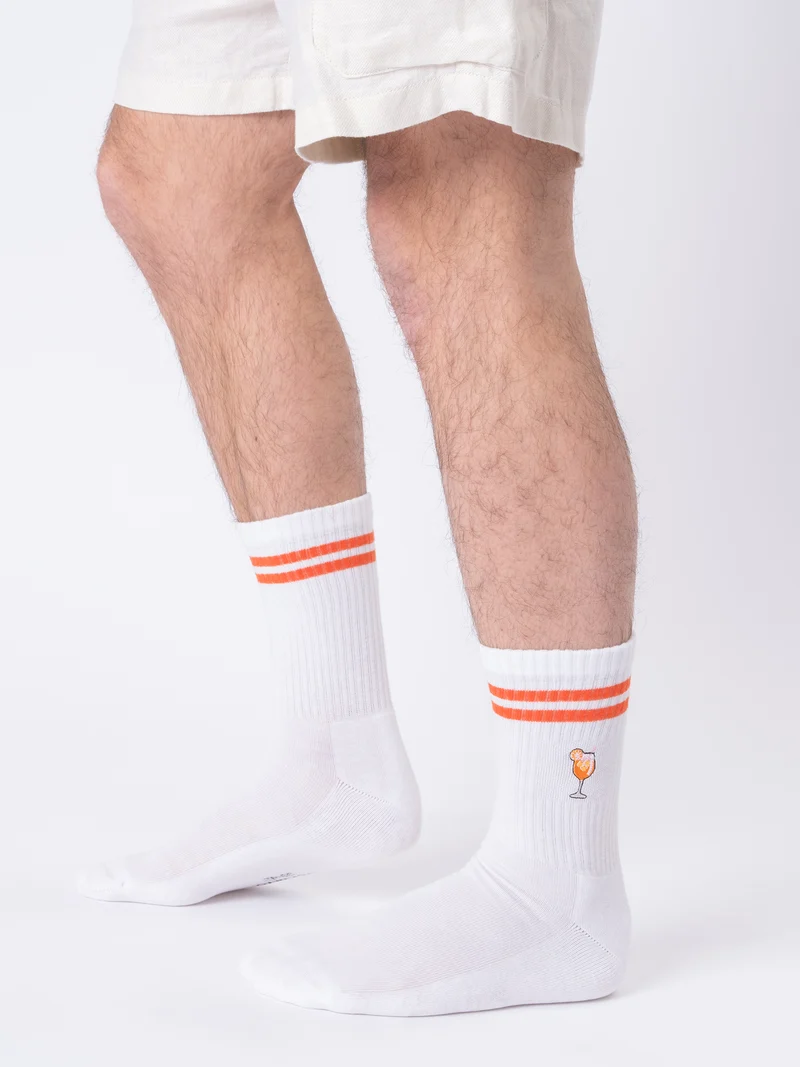 Summer - Tennissocken mit Motiv und Streifen