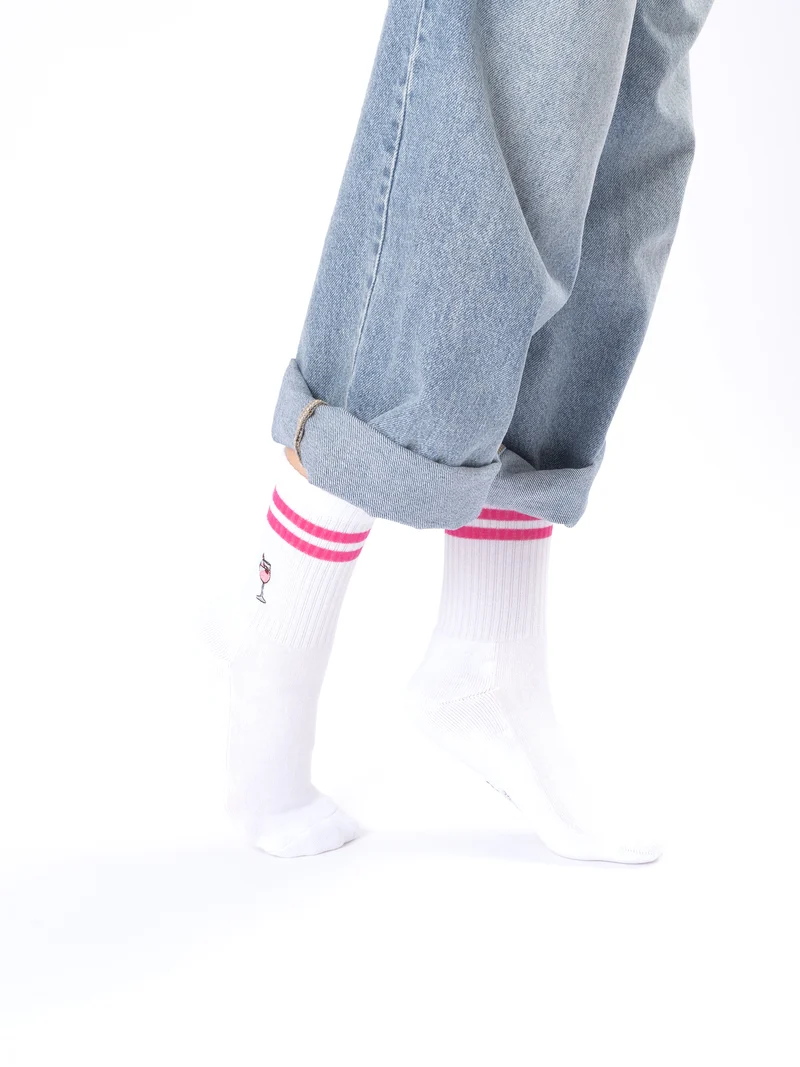 Summer - Tennissocken mit Motiv und Streifen