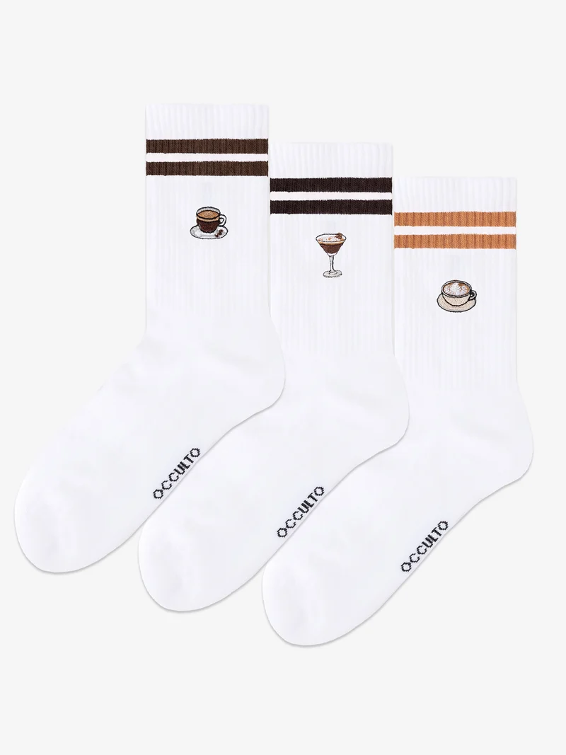 Summer - Tennissocken mit Motiv und Streifen