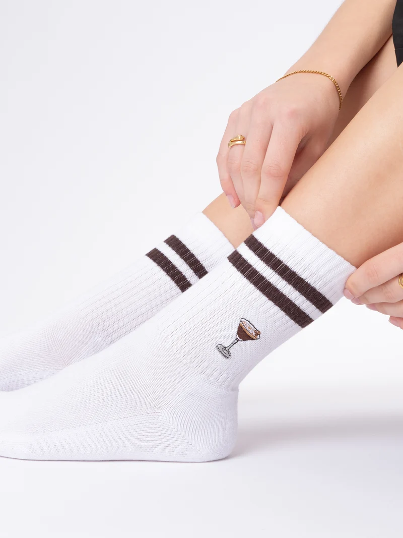 Summer - Tennissocken mit Motiv und Streifen