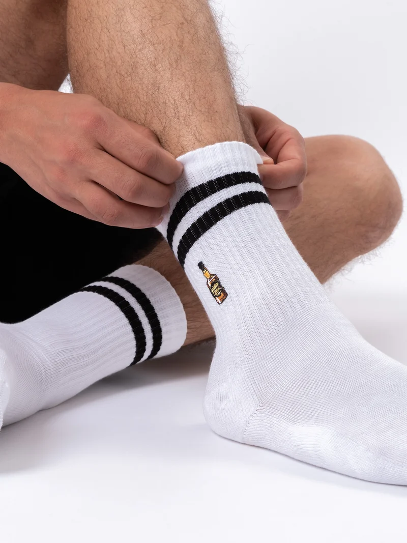 Summer - Tennissocken mit Motiv und Streifen