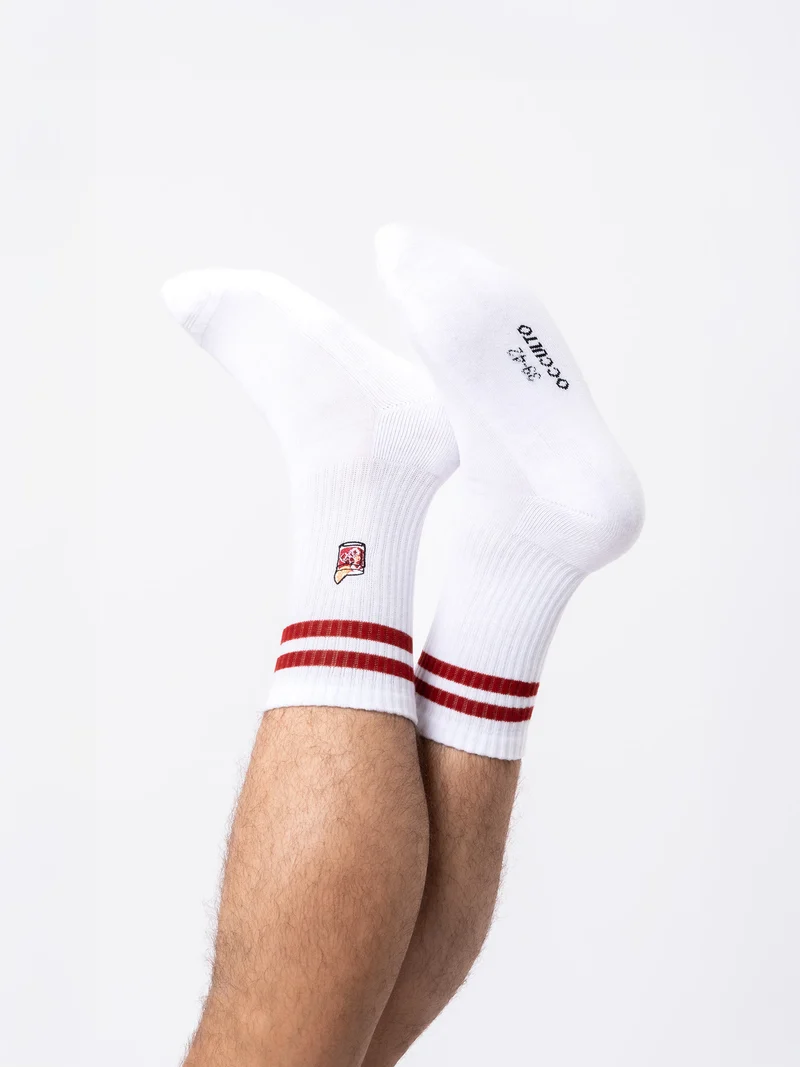 Summer - Tennissocken mit Motiv und Streifen