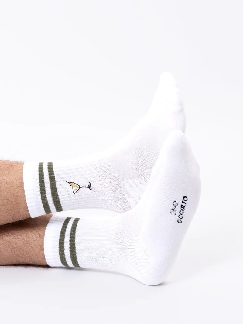 Summer - Tennissocken mit Motiv und Streifen