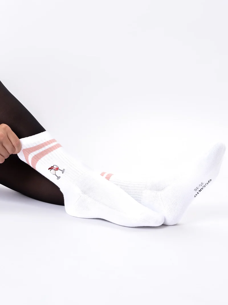 Summer - Tennissocken mit Motiv und Streifen